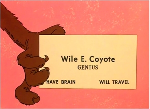 Il biglietto da visita di Wile E. Coyote